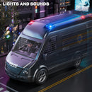Lights & Sounds Friction Police Car Toy Truck for Kids Aged 3-12