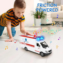 Interactive Ambulance Toy for Boys Aged 3-5 with Flashing Lights and Sound Effects