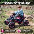 Electric Pink Ride-On Car for Kids Aged 6 and Up with 36V Power and EVA Tires
