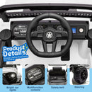 12V Remote-Controlled Electric Jeep Truck Toy for Kids in White