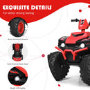 12V Electric Ride-On ATV for Kids with LED Lights and Music - Red