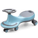 Babyjoy Blue Wiggle Car with Flashing Wheels for Kids and Toddlers