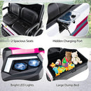 24V 7AH Pink 4WD 2-Seater Kids Golf Cart Ride-On Car with Storage and Remote Control