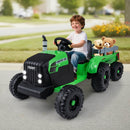 Kids' 24V Electric Tractor with Removable Trailer, Remote Control, and Music