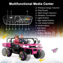 24V Electric Dump Truck for Kids - 2-Seater with Remote Control in Rose Red