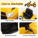 12V Electric Ride-On Excavator Digger Toy with Lights and Music for Kids