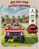 24V 2-Person Electric Ride-On Truck for Kids - Remote Control Ford F-150 Raptor with LED Lights