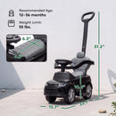 Dual Function Ride-On Push Car, Official Land Rover Discovery, Black