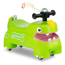 Dinosaur-Themed Ride-On Car for Kids with Under-Seat Storage and 4 Smooth-Glide Casters