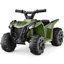 6V Kids Electric ATV Quad Toy with Treaded Tires and Push-Button, Army Green