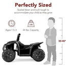 Black 6V Electric Ride-On ATV for Kids with 1.8 MPH Speed