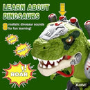 Dinosaur Push Ride-On Toy Car for Kids with Lights, Music, and Smoke Effects