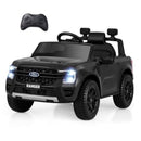 12V Black Ford Ranger Ride-On Car for Kids
