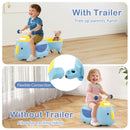 Dual Function Kids Sliding Car with Removable Trailer for Toddlers