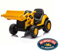 12V CAT Loader Children’s Ride-On Construction Tractor with Parental Remote Control - Yellow