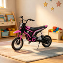 Pink 24V 350W Kids Electric Off-Road Bike with 15 MPH Speed and Twist Grip Throttle
