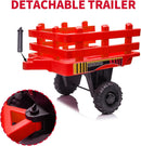 Children's 12V Electric Tractor with Detachable Trailer and 3 Speed Settings