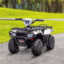 Electric Battery-Powered ATV Ride-On Car for Kids Ages 3-5 - White