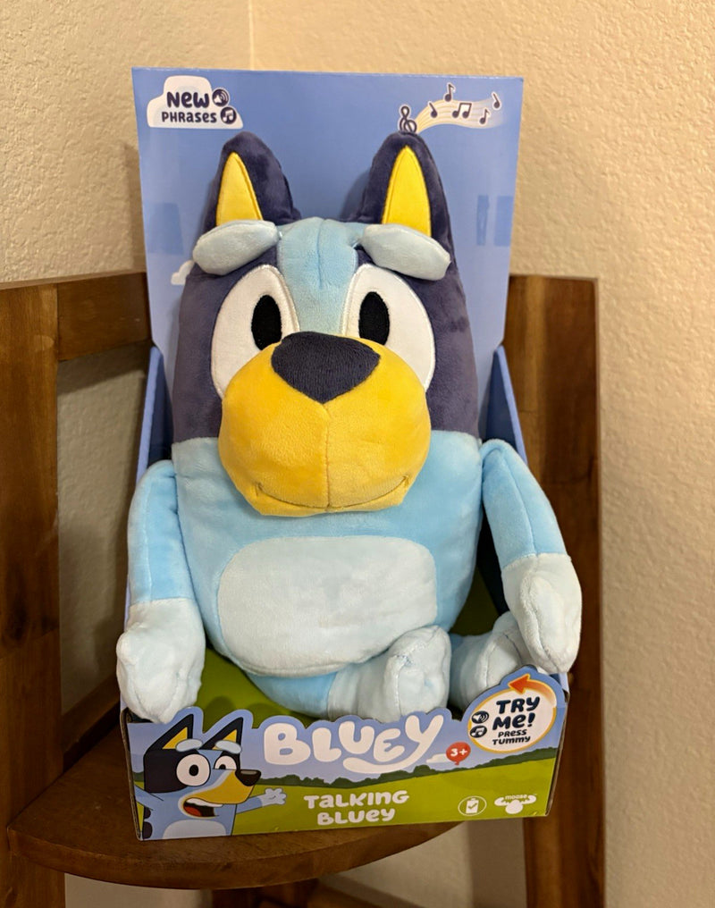Interactive Bluey Plush Toy with 9 Phrases from the Bluey Character Co