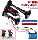 Super Loud 150dB Air Horn for Cars and Trucks with Integrated 12V Compressor