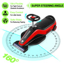12V Dual-Function Kids Ride-On Car with Go Kart, Dust Vacuum, 2 Speeds, and Music (Red)