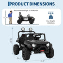 Dual Seat 24V 4WD Electric Ride-On Car with Remote Control and LED Lighting