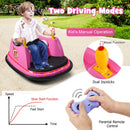 360° Spin Bumper Car for Kids with Remote Control - Pink 12V Ride-On Toy