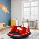 Red 6V Remote Control Bumper Car Toy with 360° Spin for Kids
