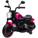 Pink 6V Children's Motorcycle with Training Wheels and One-Button Start