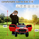 Red 12V Ride-On Car for Kids with Remote Control and 4-Wheel Shock Absorption, Ideal for Ages 3-6