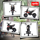 12V Red Aprilia Licensed Kids Motorcycle with Training Wheels