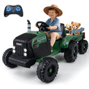 24V Kids' Ride-On Tractor with Removable Trailer and Music Remote Control
