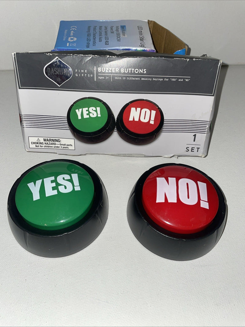 Yes No Buzzer Button Game with 10 Sayings for Party and Game Night Gifts