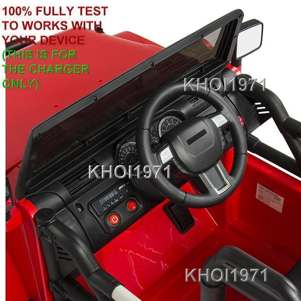 12V AC Wall Charger Adapter for Red Ride-On Truck Model SKY3763