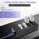 Fitinoch 8 Count Rechargeable 2032 Lithium 3V Coin Battery Set with Charger