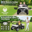 White 24V Dual-Seater Electric Dump Truck for Young Adventurers