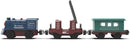 Motorized Battery-Powered Train Set for Wooden Tracks, 3-Piece Toy for Ages 3+