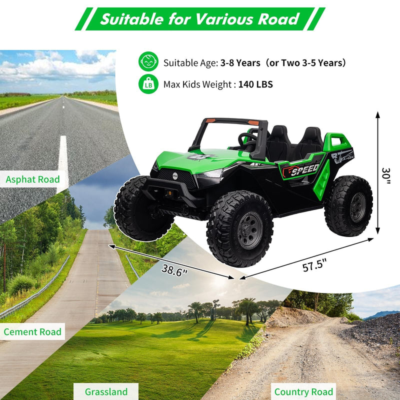 24V Electric 4WD Off-Road Ride-On UTV Quad Car for Kids