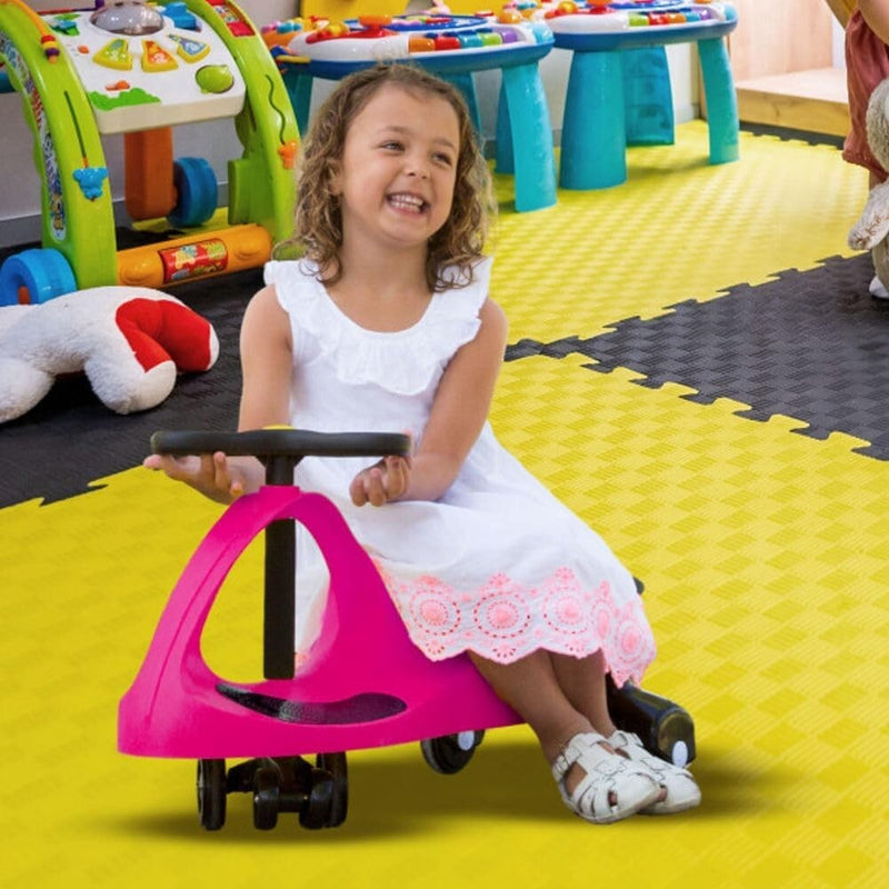 Wiggle Ride-On Car for Toddlers in Pink - Enhances Motor Skills with Safe and Fun Play
