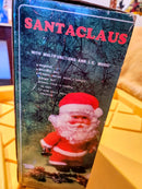 Musical Walking Santa Claus Toy with Bell and Decorative Box - Vintage 1980 Christmas