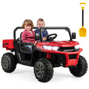 24V Red Kids Ride-On Car with Dump Bed and Remote Control