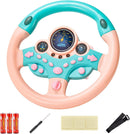 Interactive Kids Steering Wheel Toy with Lights and Sounds for Backseat Fun