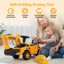 Children's Excavator Ride-On Toy with Adjustable Shovel and Engine Sounds