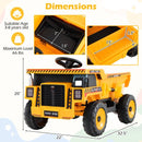24V Remote-Controlled Construction Truck with Dump Bed for Kids Aged 3-8