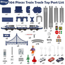 104-Piece Electric Train Set with Tracks for Kids Aged 3-7