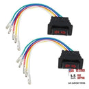 Set of 2 5-Wire Automotive Power Window Switches 41 x 26 x 21 mm 12V/24V 20A with LED