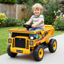 24V Remote-Controlled Construction Truck with Dump Bed for Kids Aged 3-8