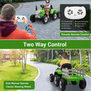 Battery-Powered 6-Wheel Electric Toy Tractor with Trailer for Children Ages 3 and Up