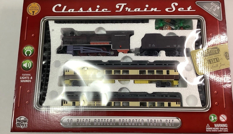 20-Piece Battery Operated Classic Train Set with Lights and Sounds