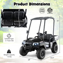 24V Kids 2-Seater 4WD Ride-On Golf Cart with Sun Shade, Storage Trunk, and Remote Control